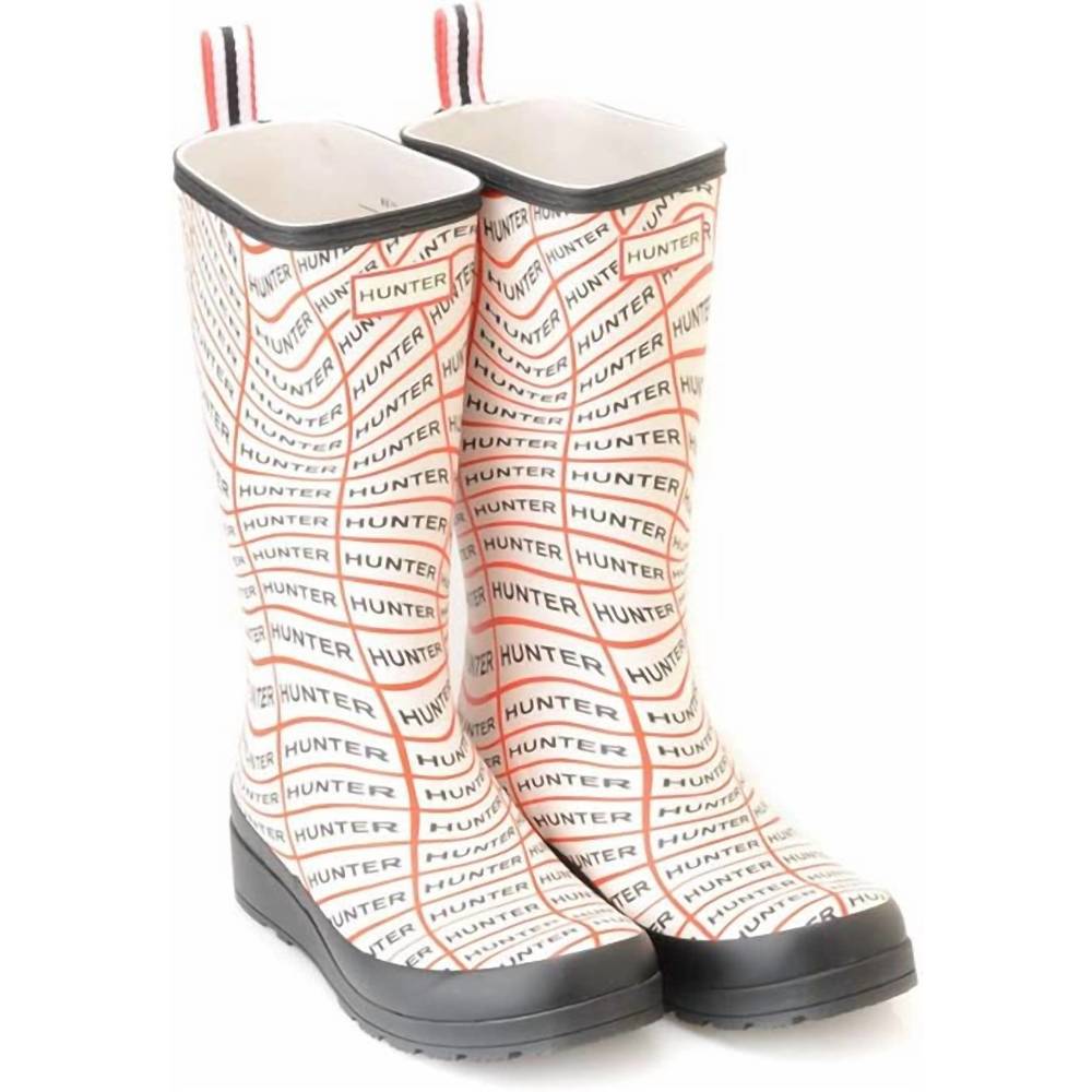 NEW HUNTER women's play boot tall in sonic logo print